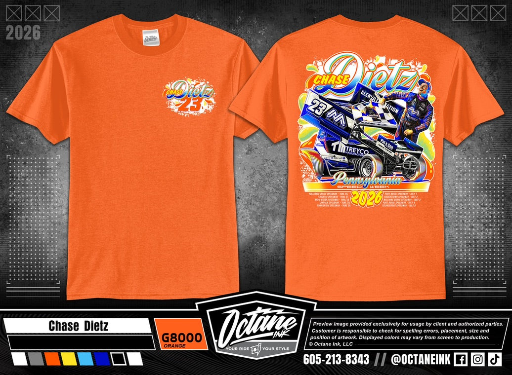 Pennsylvania Speedweek Tee – Chase Dietz Racing