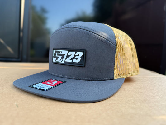 CD/23 White PVC Patch: Charcoal
